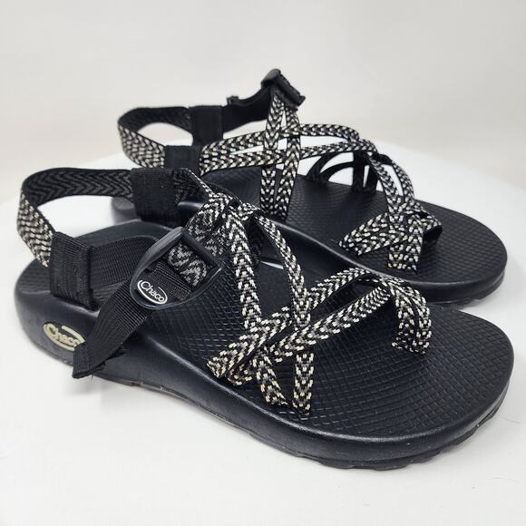 Chaco ZX/2 Classic Sandal Women 8 Boost Black Double Strap Toe Loop J106266w - Picture 1 of 14